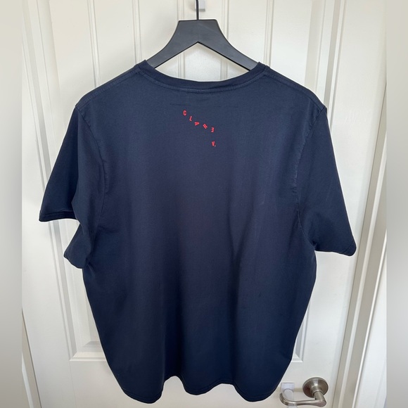 Clare V. Dark Navy Original Tee with Bright Poppy Block CIAO | Size XXL | EUC - Picture 5 of 11